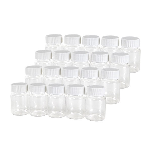 12Pcs 50ml/80ml Refillable Bottles Plastic PET with Screw Cap Clear Empty Seal Solid Powder Medicine Pill Sample Vial Reagent Packing