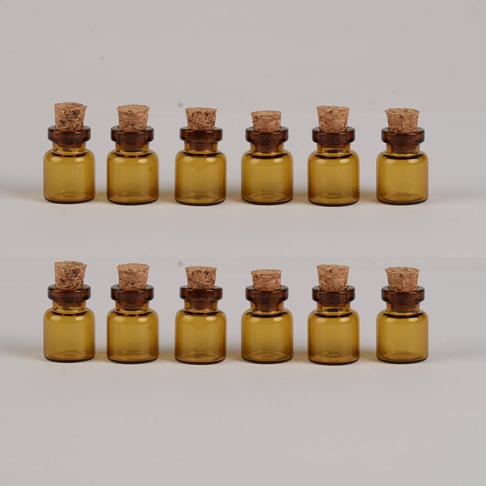 YFZYT 100 Pezzi Mini Vetro biberon con Sughero Chiusura/Vuoto Mini Vetro  Bottiglie/Piccolo Vetro Bottiglie/Contenitori Perline/Mini Bottiglia con  Tappo - 5ml (18mm * 40mm) : : Casa e cucina