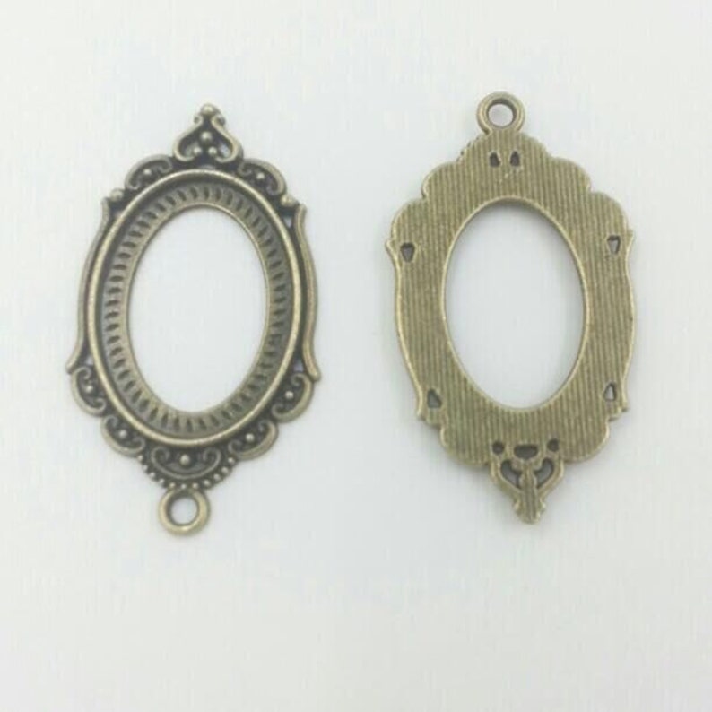 Oval Charms 18x25mm Pendants Silver Bronze Zinc Alloy Fashion Charm 10pcs T611