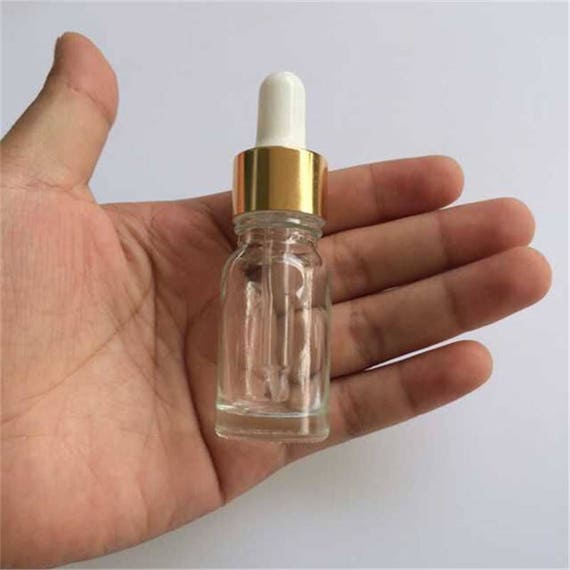 24 pièces 5 ML 10 ML Transparent clair Mini verre compte-gouttes