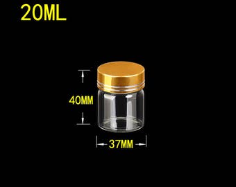 pmw - Small Tiny Containers Plastic Clear Boxes with Screw lid Pack of 18  Pieces (5ml (6