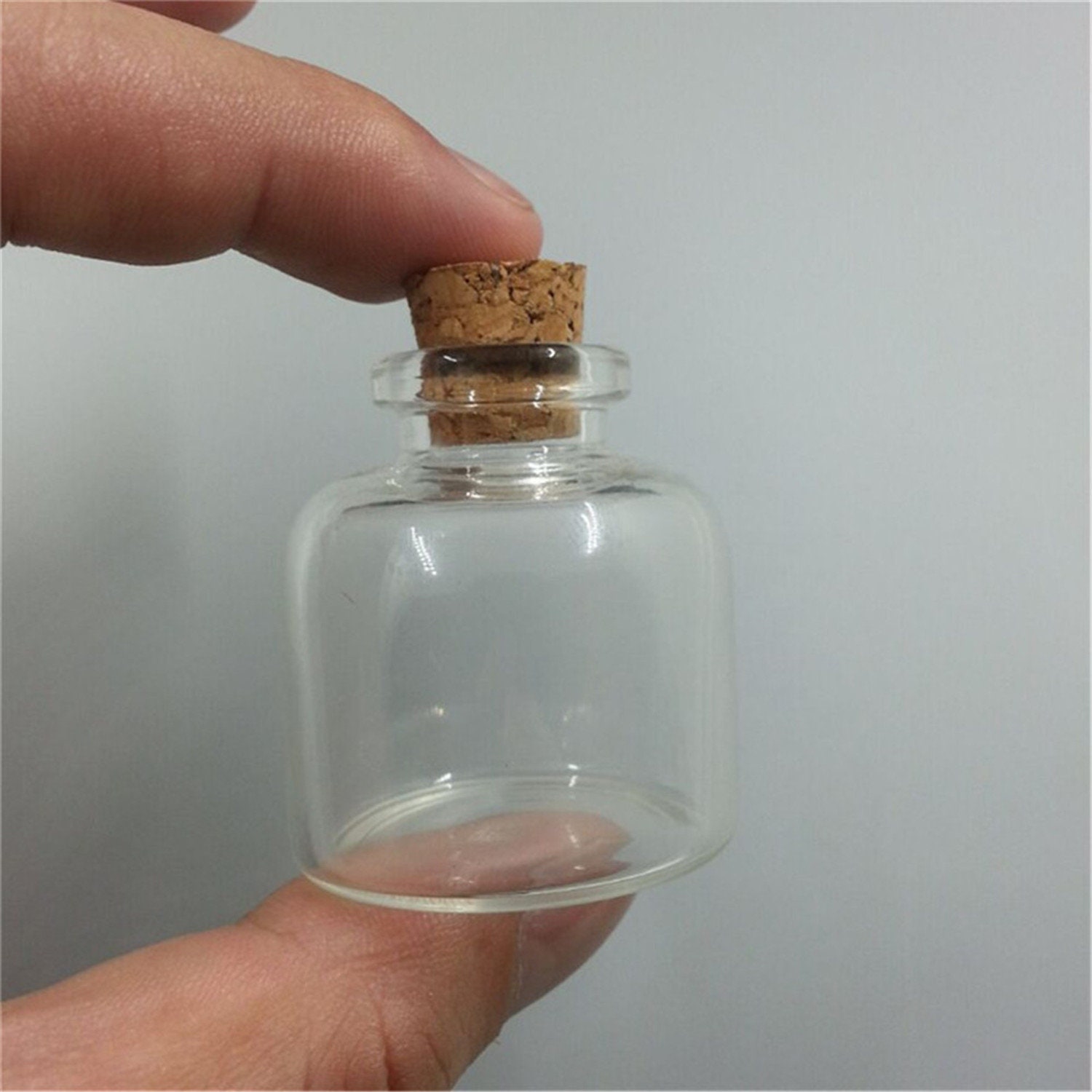 Mini botellas de vidrio con corcho, paquete de 12 (estrella de 3 pulgadas)
