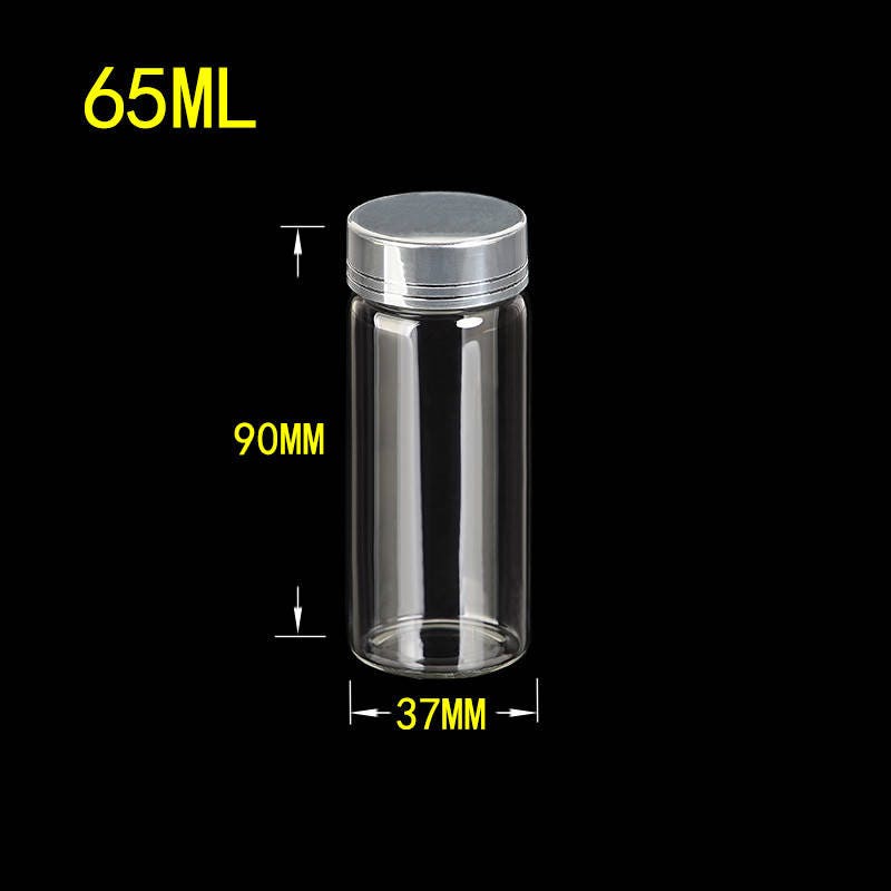 24 Units 20ml 50ml 65ml 90ml Glass Seal Bottles With Silver Screw