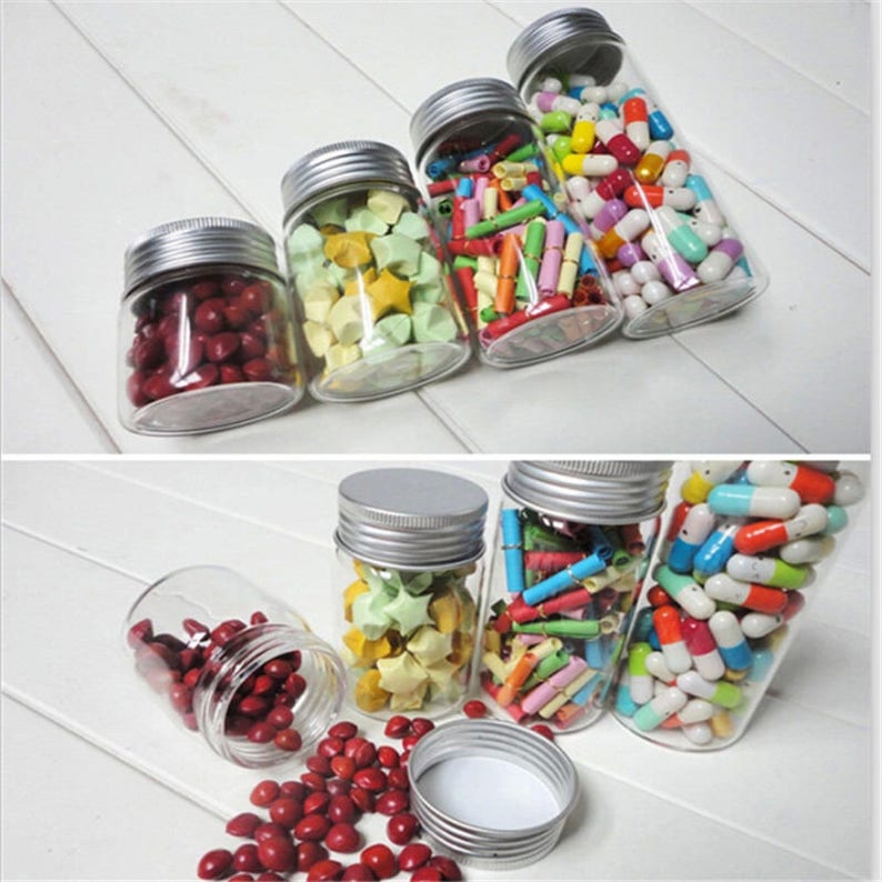 24 Units 20ml 50ml 65ml 90ml Glass Seal Bottles With Screw - Etsy