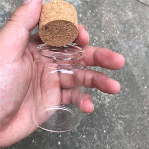 80ml Glass Bottles With Cork Small Transparent Mini Empty Glass Vials Jars Container Clear Food Botlles Eco-Friendly 24pcs/lot image 3