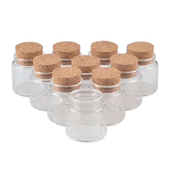 en 5pcs Mini Glass Bottles with Cork Stopper Clear Glass Wishing Jars Potion Bottle for Wedding Message Favor Containers Home Decor
