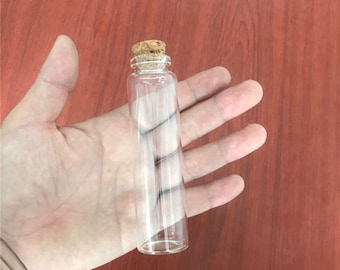 50units DIY Glass Bottles with Cork Crafts Wedding Empty Storage Jar Bottle 55ml Liquid Pill Powder Jewellery Ornament Bottles