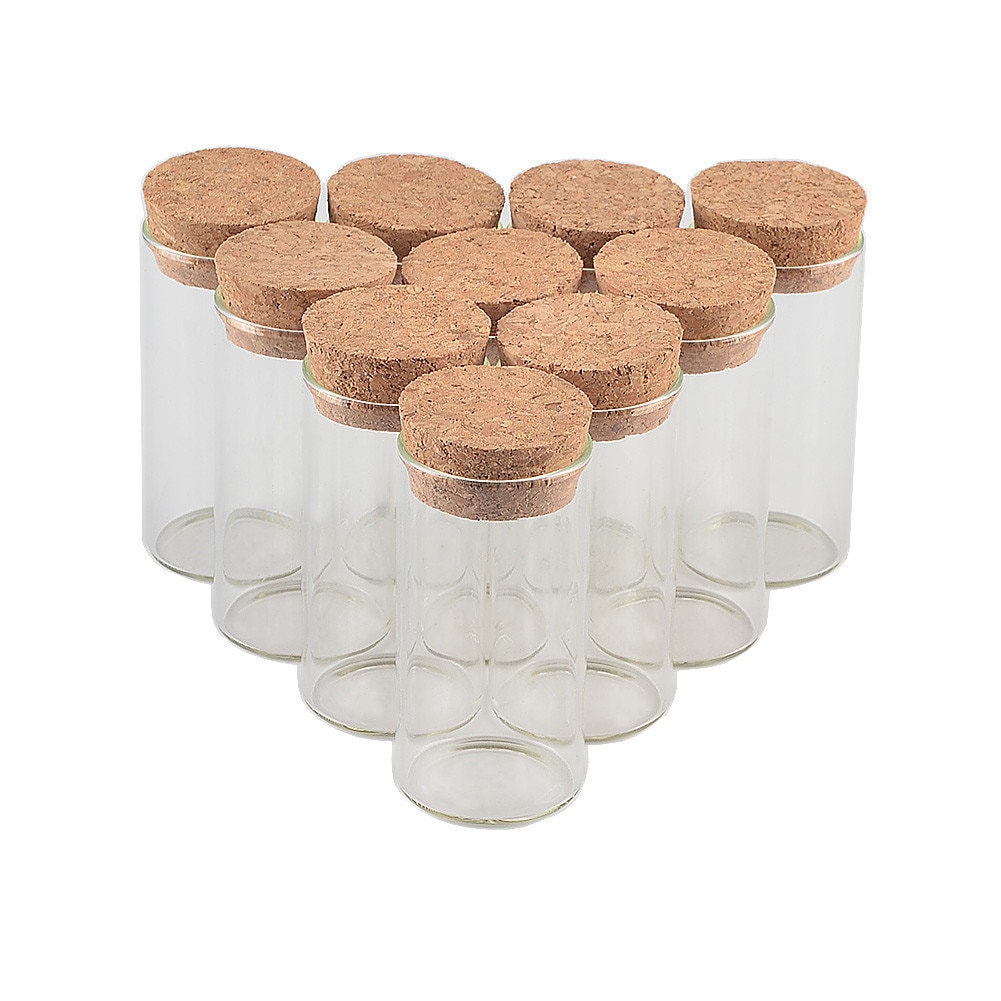 Mini Glasflaschen 20ml Leere Klarglas Reagenzgläser Mit Korkstopfen - 2,5  Ml Bis 60 Ml, Für Handwerk \u0026 DIY Reagenzglas Set Für Handwerk Deko, image size:1001x1001