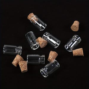100pcs 12x28x5mm 1.4ml Mini Glass Bottles With Cork Empty Small Liquid Bottle Glass Vials Jars