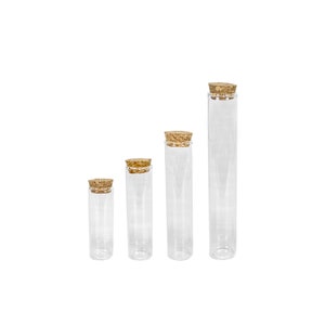 Empty 40ml 50ml 60ml 80ml Glass Bottles Vials Jars Test Tube With Cork Stopper Empty Jars Transparent Clear Bottles 50pcs