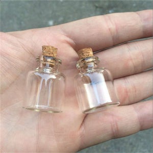 100 units 4ml Mini Transparent Glass Carboys Cork Vials Jars Empty Storage Wishing Bottles Decorative Diy Wholesale