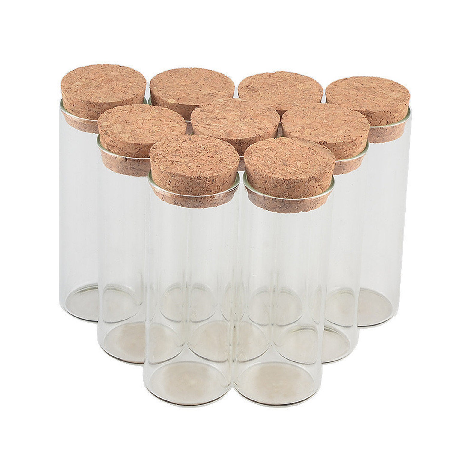 50units 3080mm 40ml Glass Vials Jars Test Tube With Cork Etsy