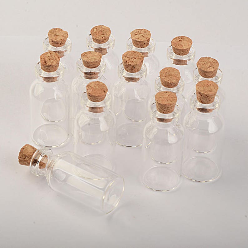 100pcs 18x40x12.5mm 5ml small glass jars with cork Mini empty Etsy
