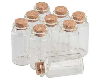 50units 25ml Glass Bottles With Cork Small Transparent Clear Mini Empty Glass Vials Jars Gift Pack For Wedding Holiday Bottles