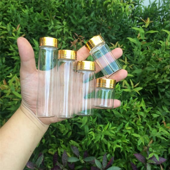 12 Pieces 30*40mm 15ml Small Glass Bottle Aluminum Caps Test Tube