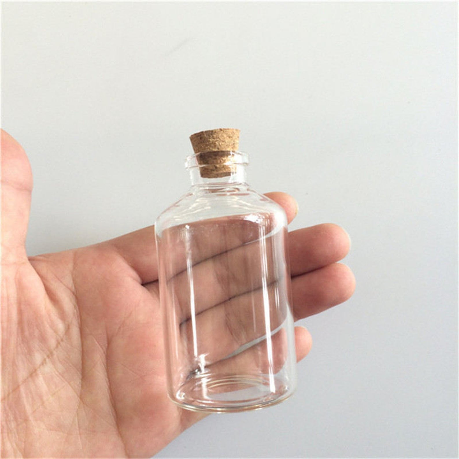 12pcs 50ml Transparent Glass Cork Bottles Big Vials Jars Etsy