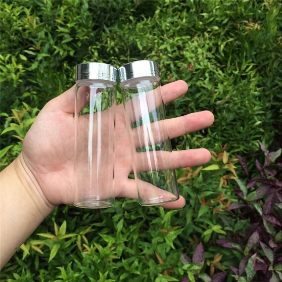 Mini botellas de vidrio de colores, botellas recta – Grandado