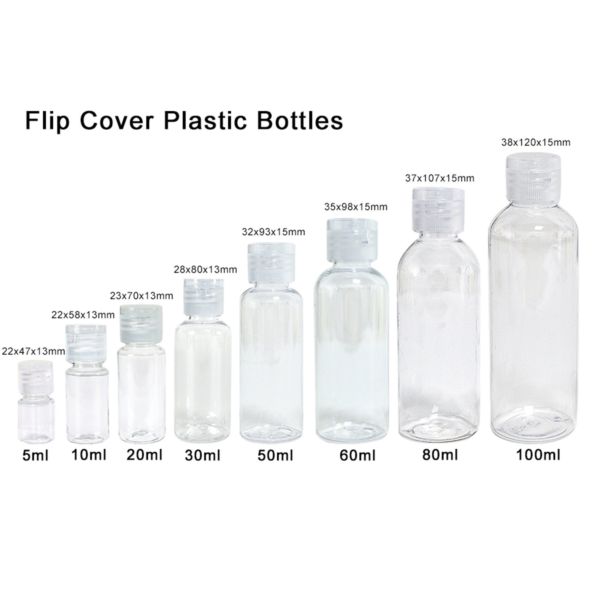 Small Mini Plastic PET Squeeze Bottles Black Disc Top 4 Oz. Amber 25 Bottles  9724DB-25 