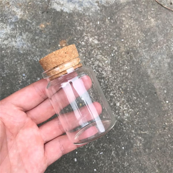 Bouteilles en verre de 80 ml avec bouchon de liège petites mini fioles en verre vides transparentes bocaux contenant bouteilles alimentaires transparentes écologiques 24 pcs/lot