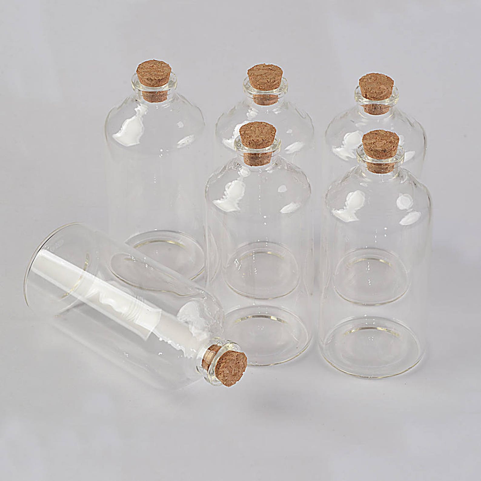 12pcs 110ml Transparent Glass Cork Large Bottles Glass Vials Etsy
