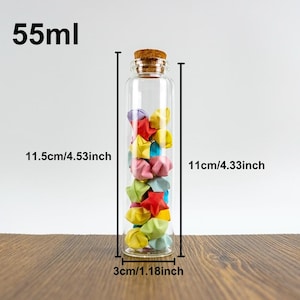 50units DIY Glass Bottles with Cork Crafts Wedding Empty Storage Jar Bottle 55ml Liquid Pill Powder Jewellery Ornament Bottles