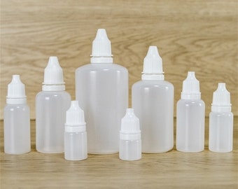 20pcs 3ml 5ml 10ml 15ml 20ml 30ml 50ml 100ml Liquid Dropper Refillable Bottles Plastic Squeezable Eye Drops Vials Travel Paint Free Shipping