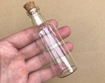 35ml Clear Transparent Glass Wishing Bottles With Cork For Wedding Gift Holiday Decoration 24pcs