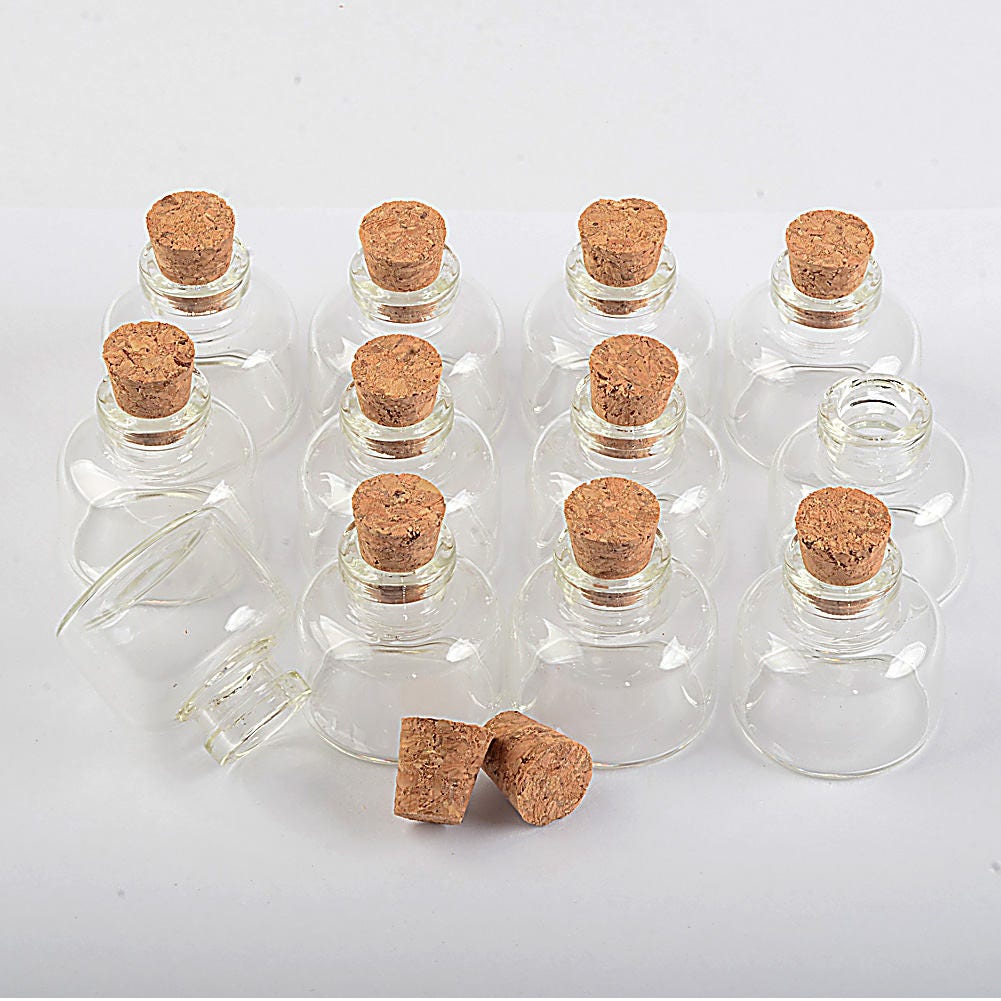 Boccette Vetro Con Tappo Sughero - 35 Pezzi 10ml Per Craft E Decorazioni - Foto 6