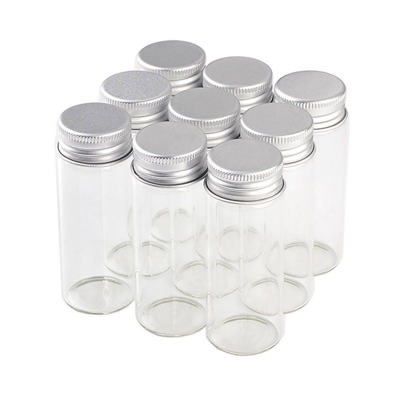 10PCS 14ml Small Mini Glass Bottle Vials Jars Wedding Wishing