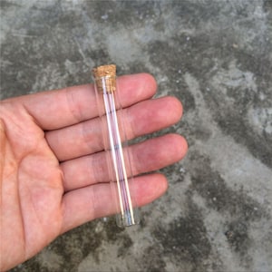 100 pcs 12x75x10mm 5 ml Mini-tubes à essai droits en verre transparent avec bouchons en liège fioles vides bocaux