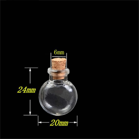 Pixnor® Mini Empty Glass Teardrop Pendant Charm Bottles Wish Bottles Pack of 10 