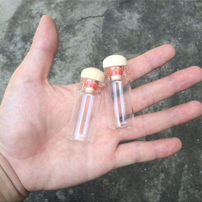 10ml 22*50*12.5mm 100pcs Glass Bottles Cork Wood Stopper Weddin 10ml 22*50*12.5mm 100pcs Glass Bottles Cork Wood Stopper Weddin