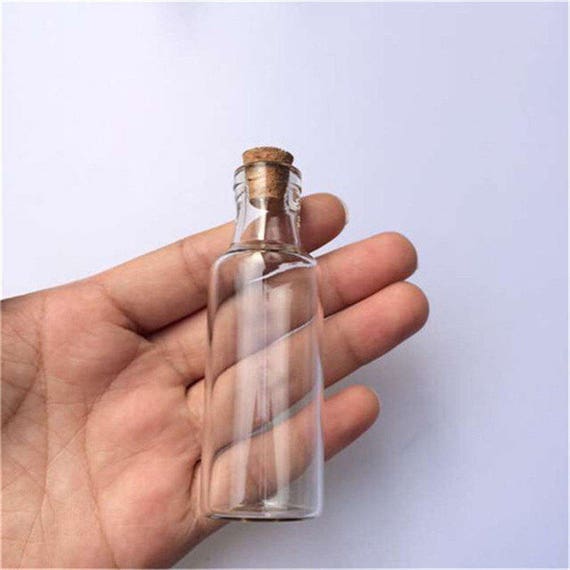 Mini Botellas De Vidrio De Deseos Transparentes En Forma De
