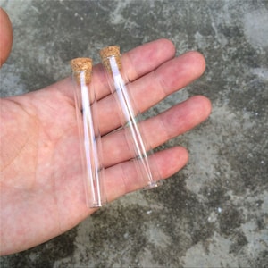 100pcs 12x75x10mm 5ml Mini Clear Glass Straight test tube Bottles With Cork Empty Vials Jars image 8