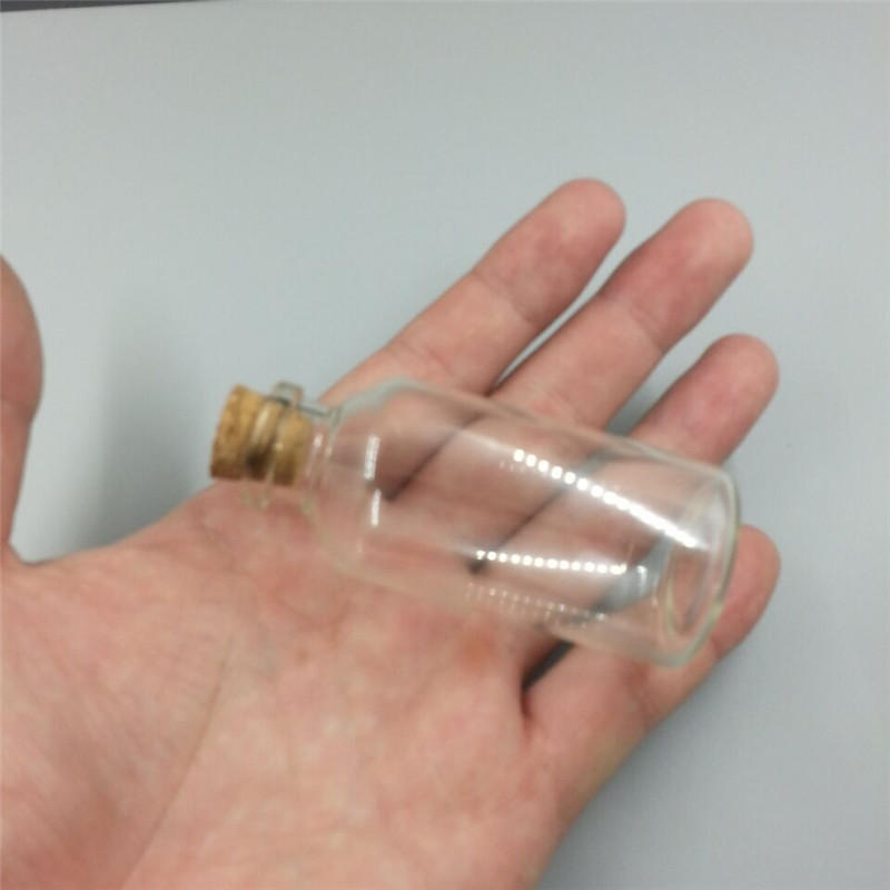 24pcs 30ml Mini Glass Bottles Cork Empty Transparent Jars 327012.5