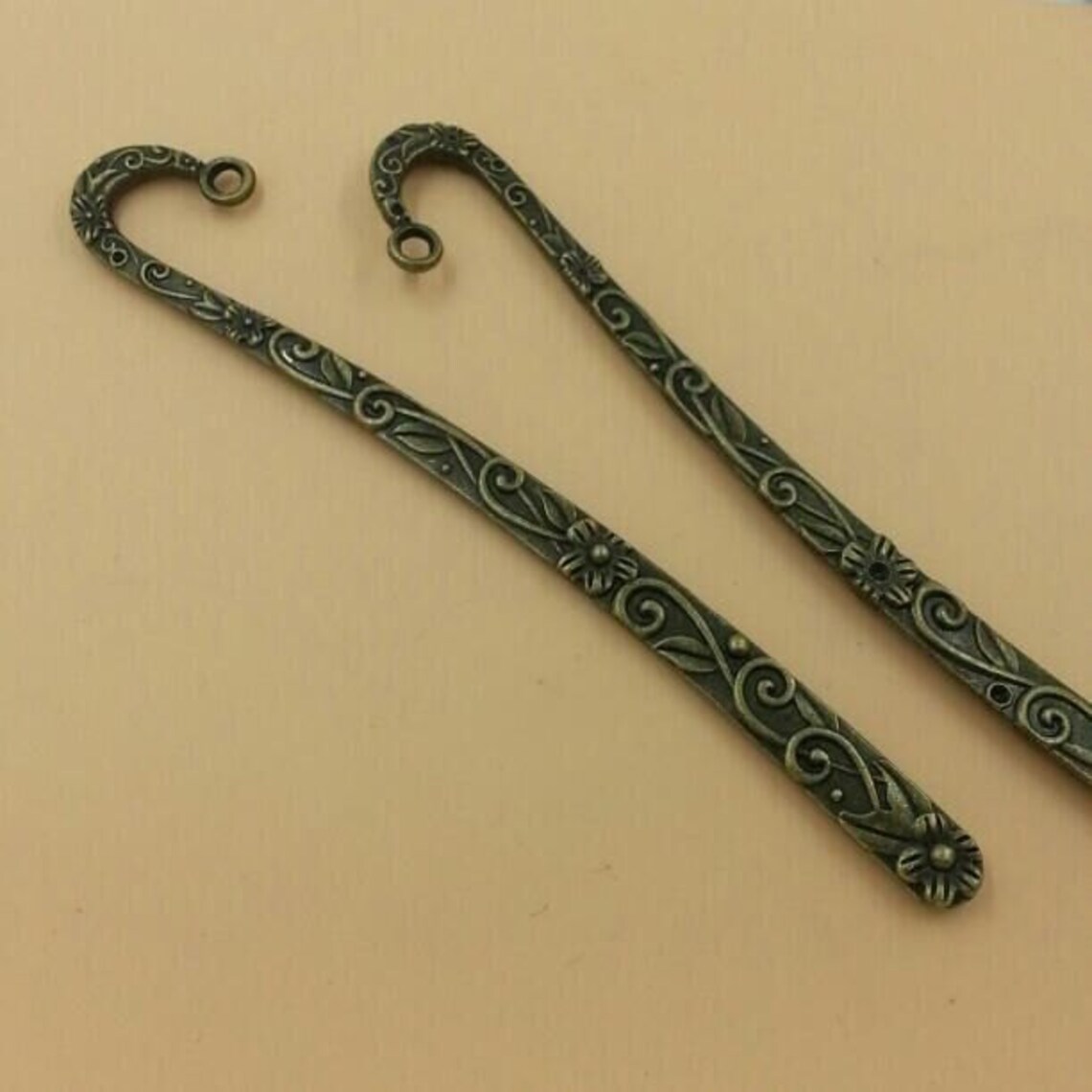 10pcs Metal Bookmark Vintage Bookmarks With Loop Flower For Etsy