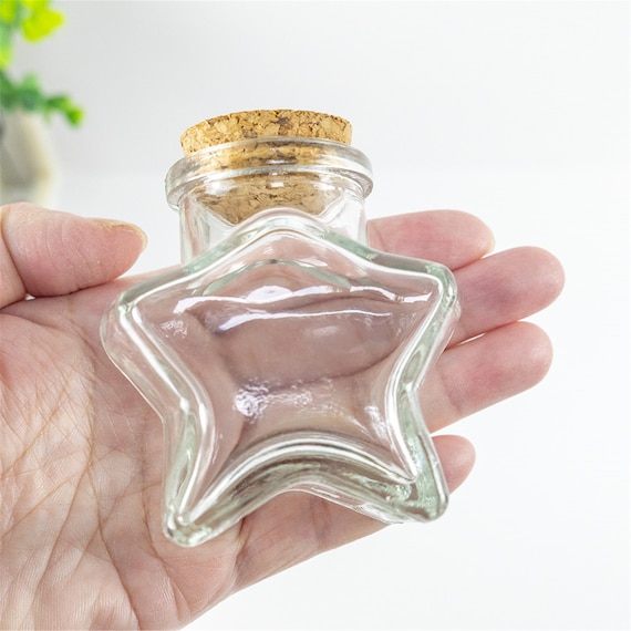 【星マーク】手彫りガラスボトルセット透明なミニボトル飲料香水ガラス素材 星マーク】手彫りガラスボトルセット透明なミニボトル飲料香水