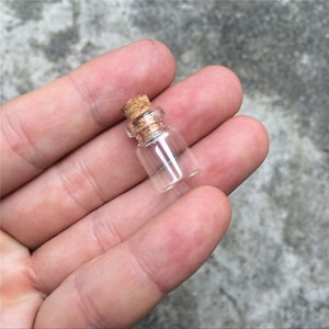 100pcs 12x18x5mm 0.5ml Mini Glass Bottles With Cork Empty Small Wishing Bottle Glass Vials Jars