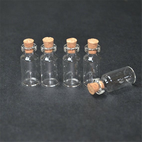 100 Uds 18x40x12,5mm 5ml frascos de vidrio pequeños con corcho