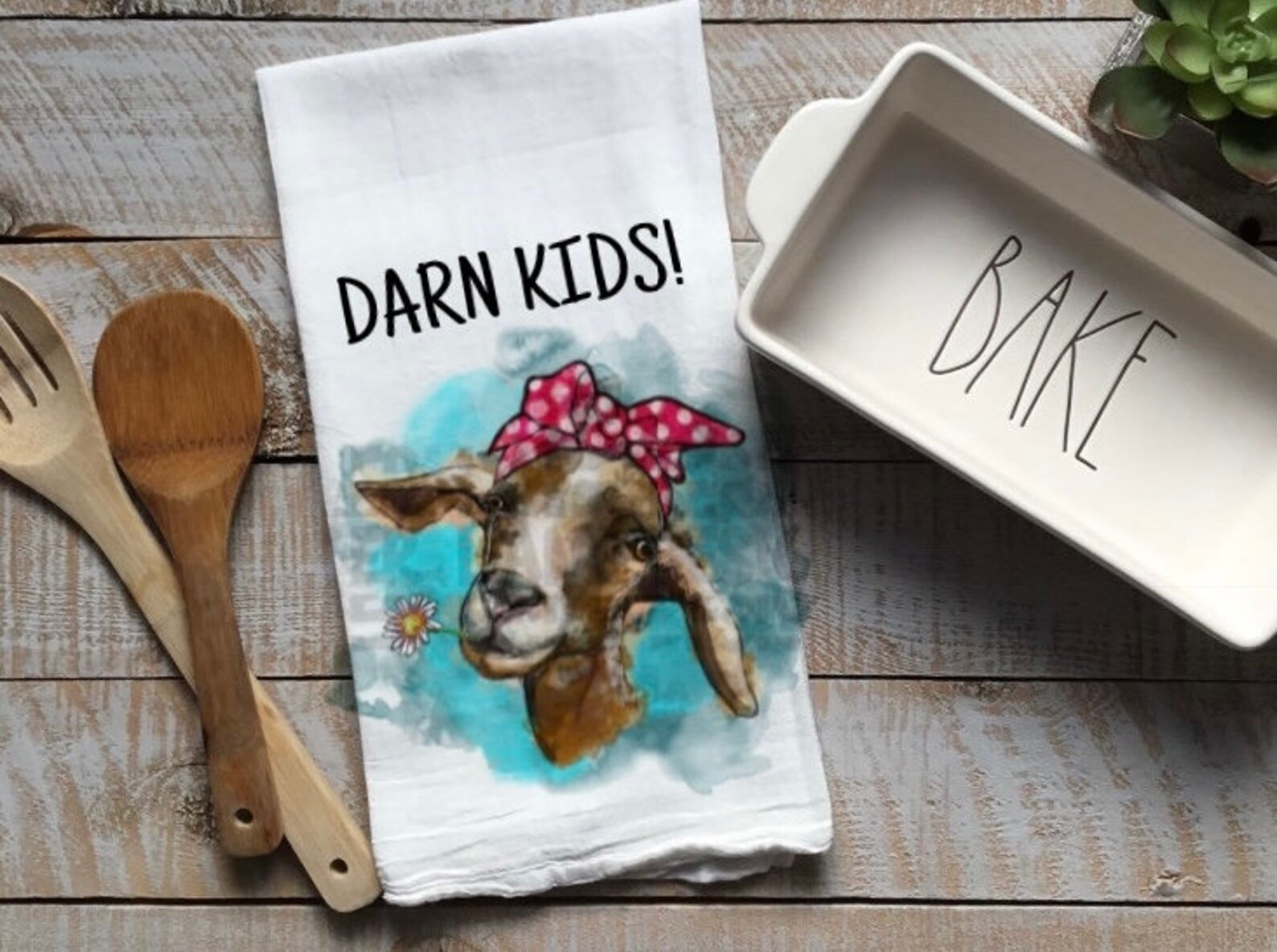 Custom farm animal dish towels Etsy