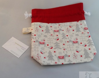 Handmade Drawstring Project Bag - Rudolph and Robins