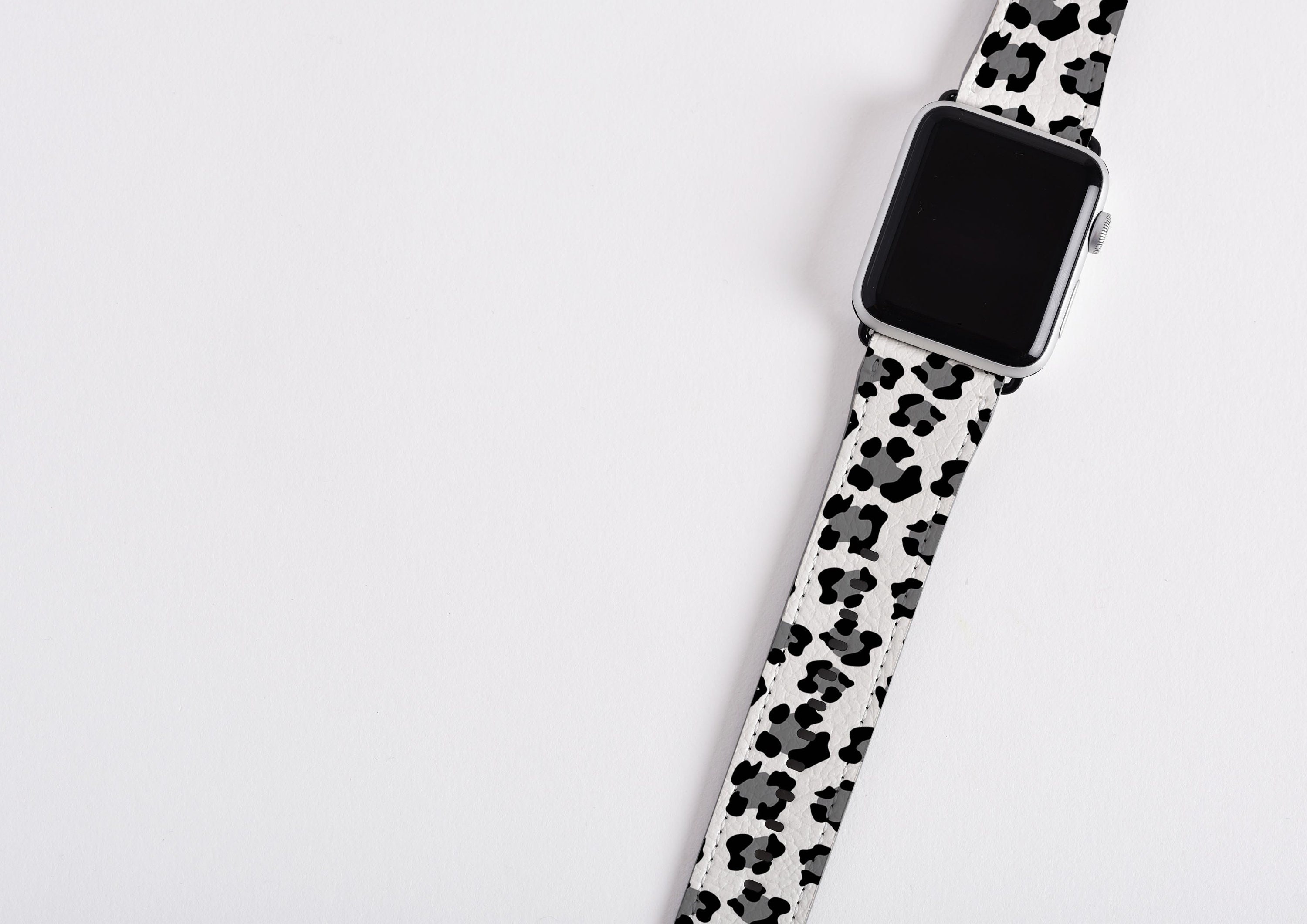 Snow Leopard Print Designer Apple Watch 