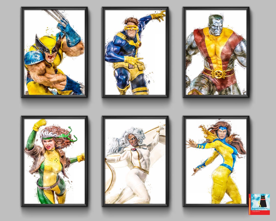 Xmen PRINTABLE Poster Set of 6, Room Decor, Wall Art Poster