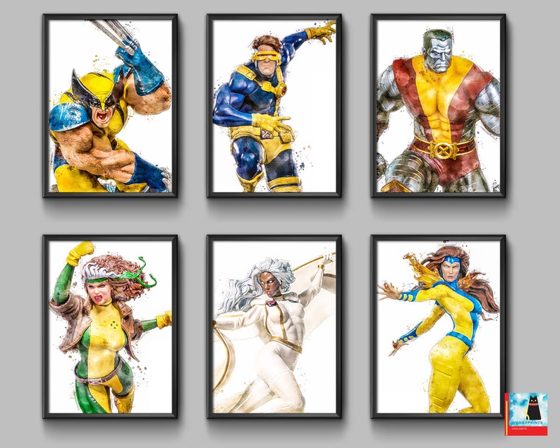 Xmen PRINTABLE Poster Set of 6 Room Decor Wall Art Poster Etsy Australia
