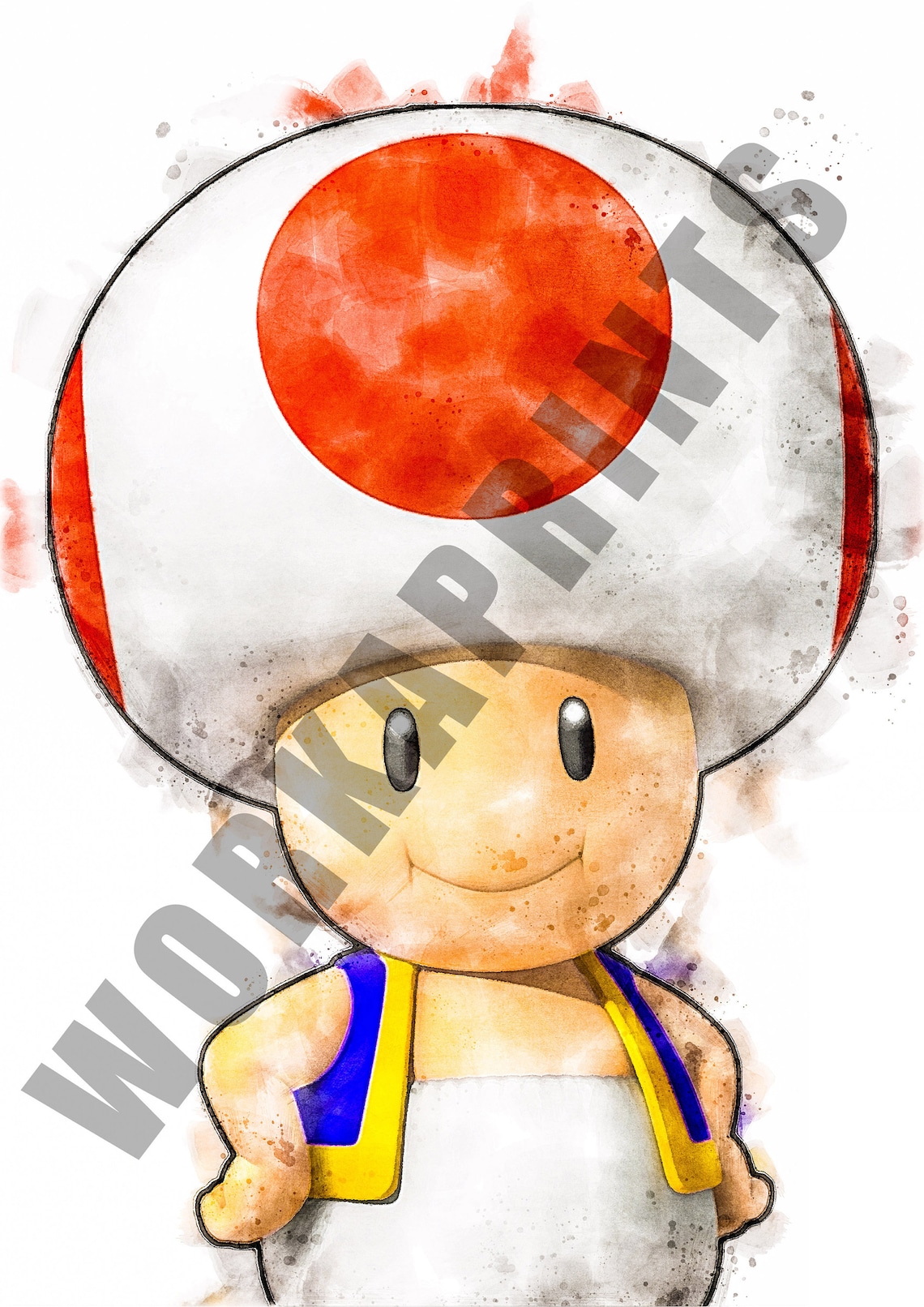 Set of 7 Super Mario PRINTABLE Watercolor Poster Wall Art | Etsy