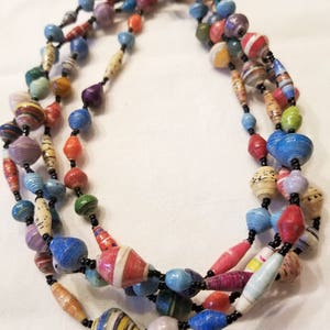 Ugandan Paper Bead Necklaces - Etsy