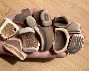 Pottery shards , scottish sea pottery , pottery pieces , scottish beach pottery