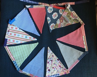 Handmade bunting , fabric bunting , bunting , home decor , party decor , garden decor