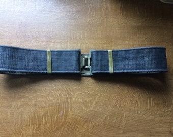 British army webbing belt , british army belt , army belt , pattern 37 belt , 1937 pattern belt with back buckles