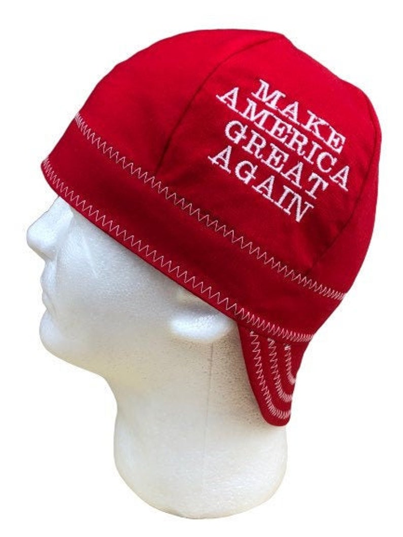 Welding Cap MAGA Make America Great Again Handmade Reversible Etsy